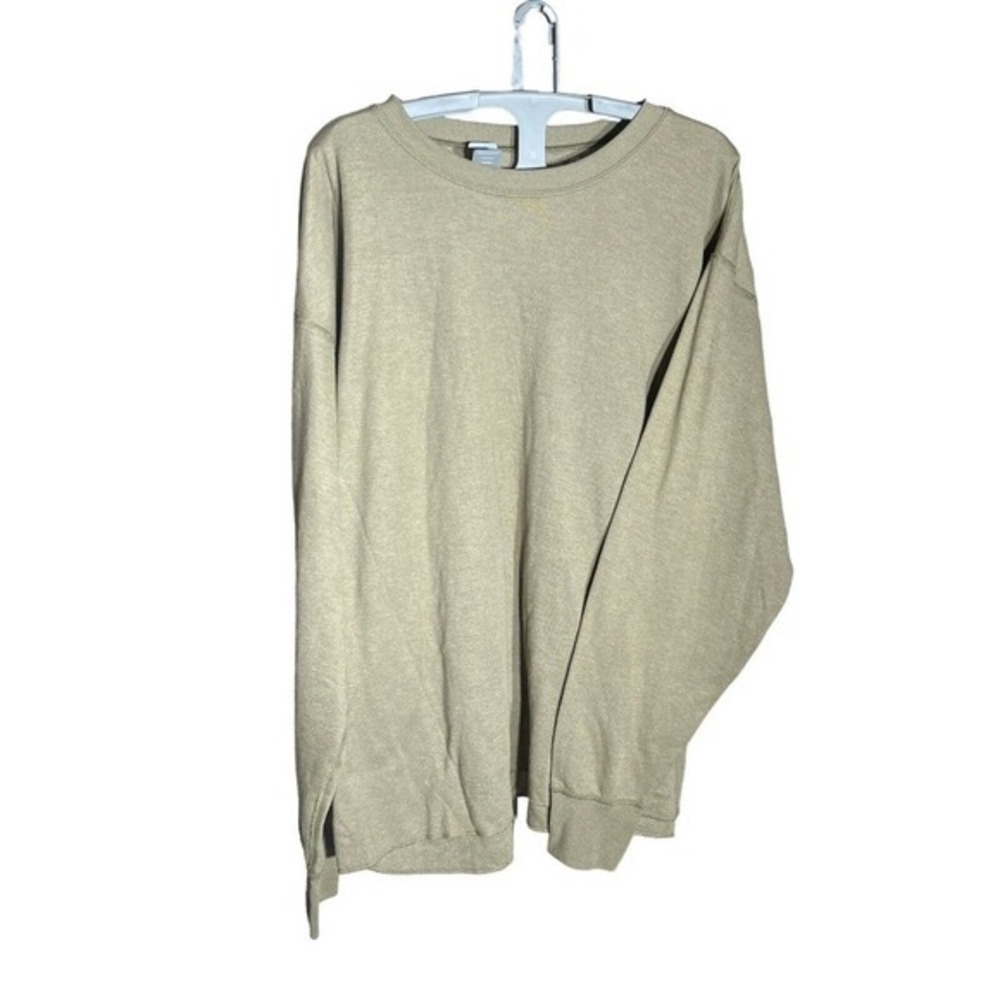 Vintage Cabelas Shirt Mens XXL Olive Green Crew‎ Neck Casual Outdoor Long Sleeve